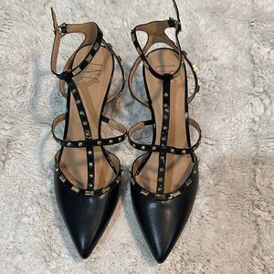 INC International Concepts Black Studded Heels